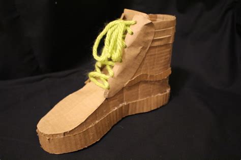 how to make platform shoes - making platform shoes from cardboard.